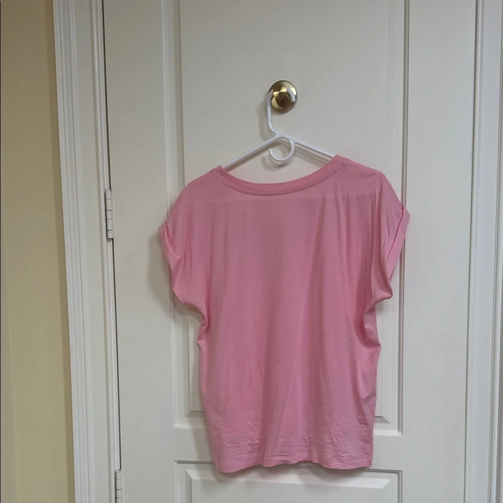 Frame  Soft Pink V-Neck Tee - Picture 7 of 9